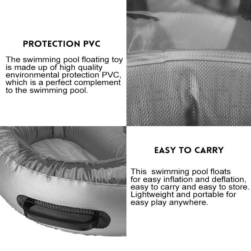 Yuyongzhi Aufblasbare Pool Bar aus PVC mit 8 Löchern als 2 in 1 Getränke und Snack Halter, transparent - Bild 3