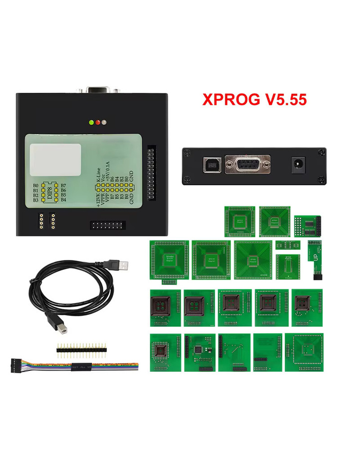 YIQIXIN XPROG V5.55 ECU-Programmiergerät für BMW CAS4 Decryption mit XPELDB 5.55 Metallbox und Adapter-Set, Schwarz - Bild 6