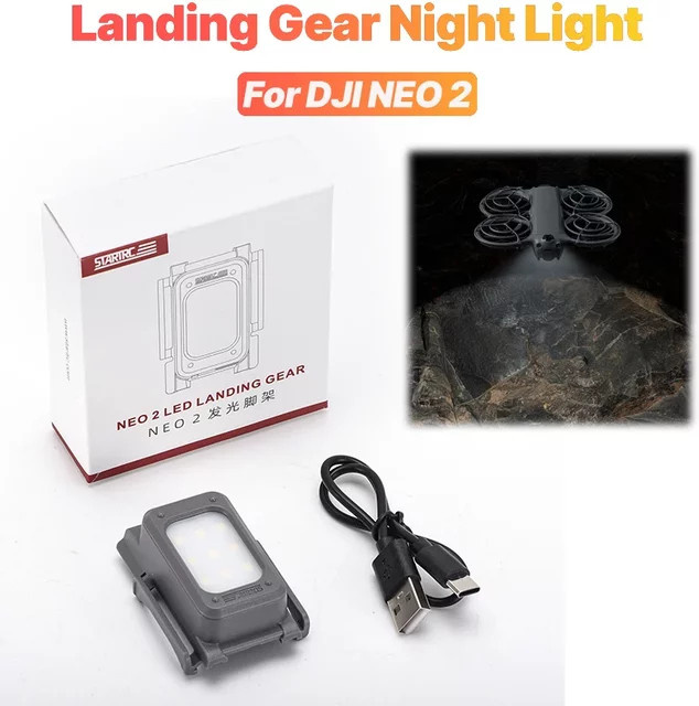 DJI NEO 2 Zubehör Wiederaufladbare Suchscheinwerfer Nachtlicht Beleuchtung Lampe in Grau - Bild 1