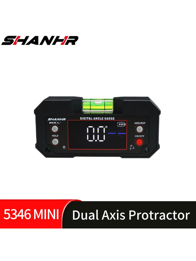 SHANHR Digitaler Winkelmesser mit Dual-Achsen und magnetischer Basis, 3-in-1 Neigungsmesser in Schwarz - Bild 6