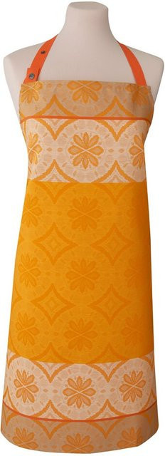 Le Jacquard Français Schürze Arriere Pays aus Baumwolle in Orange, B: 80 cm, H: 96 cm - Bild 1