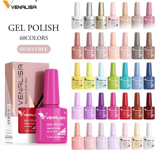 Venalisa Nagel-Gel-Nagellack, Pink Nude, schimmernd - Bild 1