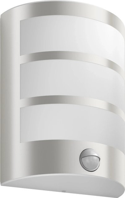 Philips LED-Außenwandleuchte Python in Silber Edelstahl mit Bewegungsmelder und Up-Down-Lichtfunktion - Bild 1