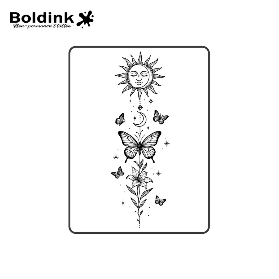 BOLDINK Light Metamorphosis Rebirth Tattoo-Aufkleber, Unisex - Bild 2