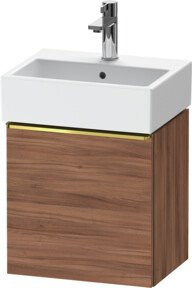 Duravit Waschtischunterschrank D-Neo braun glänzend, Wandhängend, 1 Tür, B: 43,4 cm, T: 32,2 cm, H: 44,0 cm - Bild 1