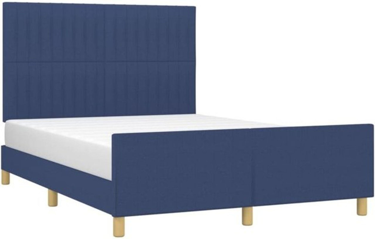 Polsterbett Vidaxl in Blau aus Stoff und Holzwerkstoff B/T/H: 140 x 200 cm - Bild 1