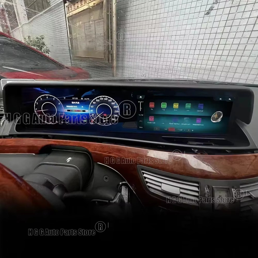 YANFU Autoradio mit Doppelbildschirm für Mercedes Benz S-Klasse W221 und CL W216 (2005-2013) inklusive GPS-Navigation und Carplay in Schwarz mit 12,3 Zoll Display - Bild 4