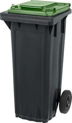 SSI Schäfer Mülltonne PRO 80 WAVE, 80 l, fahrbar, schwarzgrün - Bild 1
