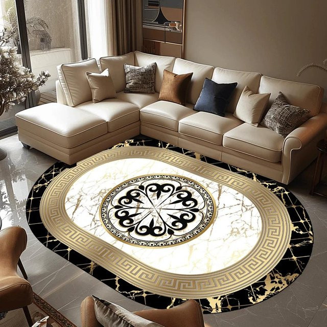 Ovaler Teppich Karpetti in Multicolour, modern und rutschfest, B: 160 cm, T: 200 cm - Bild 1