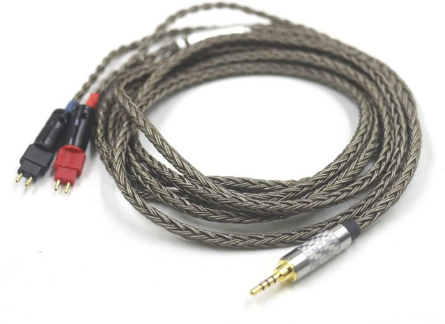 Sennheiser Upgrade Kopfhörerkabel mit 16 Core 7N OCC, 4,4mm Balanced zu 3,5mm Stereo Jack, Grau - Bild 1