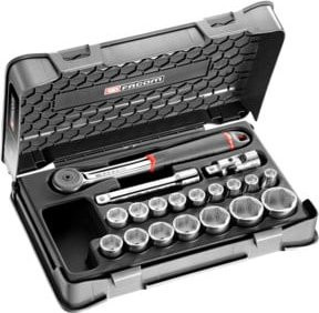 Facom Steckschlüssel-Set 1/2 Zoll S.161B, 19-teilig, Silber - Bild 1