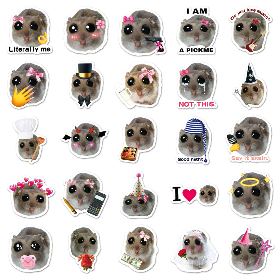 GOGOTU Traurige Hamster Graffiti-Aufkleber, 50-teiliges Set, multicolour - Bild 4
