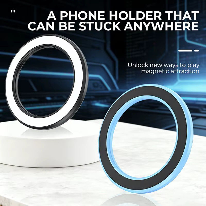 QGhappy Magnetischer Telefonhalter für MagSafe Wandmontage, Handy-Halterung in Schwarz - Bild 2