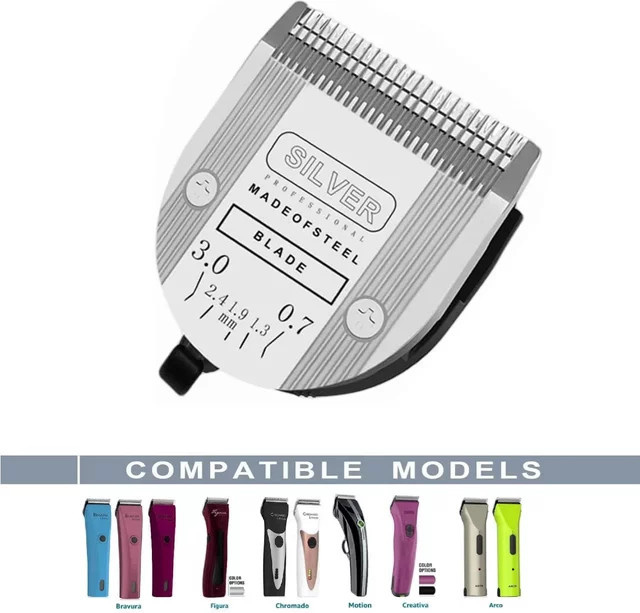 Edieu 5in1 Ersatzklingen-Set für Haustier- und Tierhaartrimmer, silber, passend für Wahl Clipper Arcos, Bravura, Chromado, Creativa, Figura und Motion - Bild 1