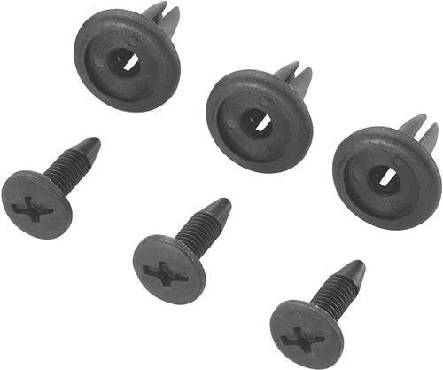 TRU COMPONENTS Spreizniete TC-10820832 Schwarz mit Loch-Ø 6,3 mm, 100 Stück - Bild 1