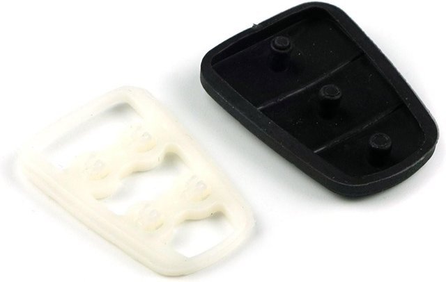 BROSS Gummiauflage für Klappschlüsselgehäuse BDP1124 mit 2 Tasten in Schwarz und Multicolour für Hyundai Accent Tucson IX35 I10 I20 I30 Solaris sowie Kia Rio Ceed K2 - Bild 1