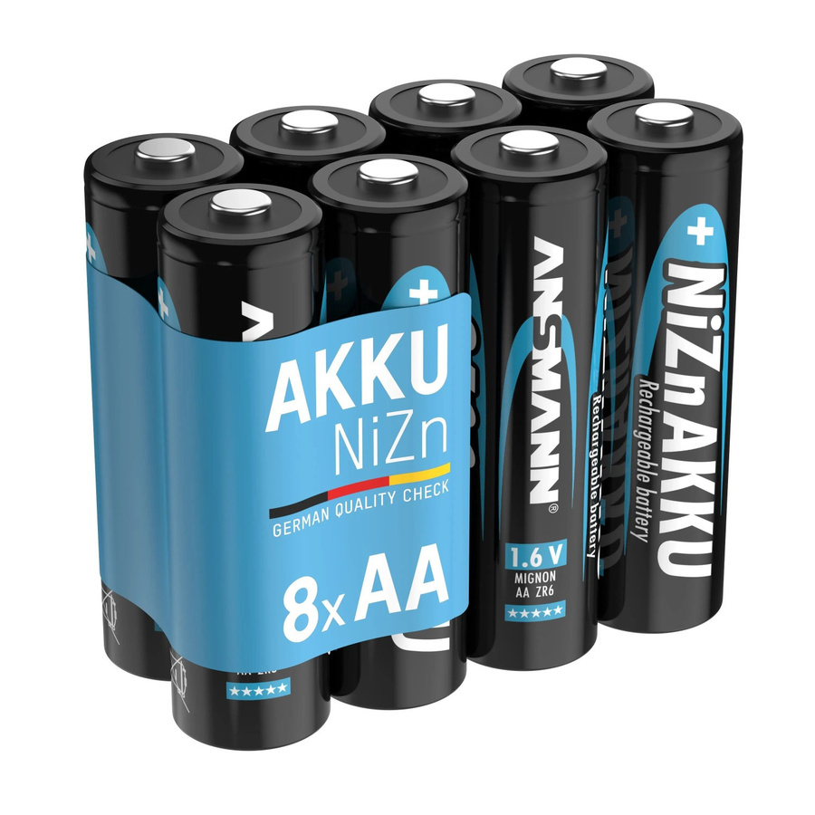Ansmann Akku Mignon AA NiZn 1,6V 1500 mAh 8er Pack Schwarz - Bild 2