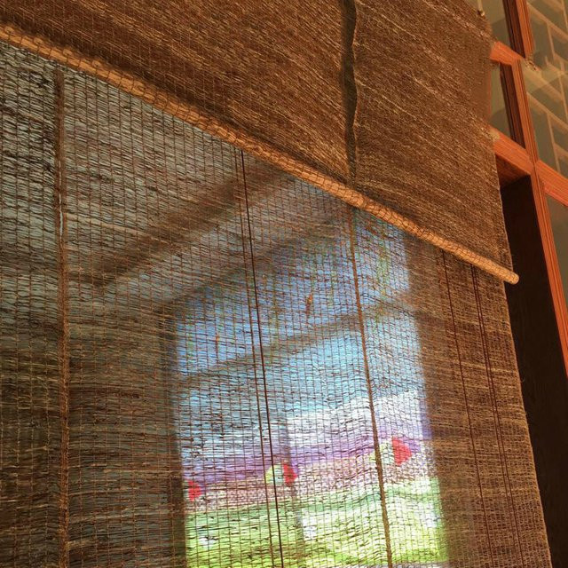 Aqumotic Zimmer-Partition Wand-Separator aus Leinen im Japanischen Stil als Vorhang oder Tischdecke - Bild 1