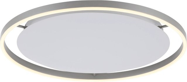 Just Light LED-Deckenleuchte Ritus in Weiß aus Aluminium, dimmbar, Durchmesser: 60 cm, Höhe: 5,3 cm - Bild 1