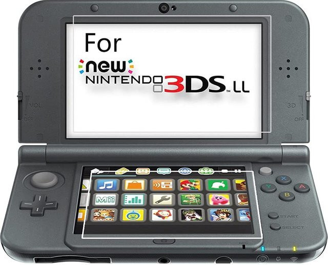 2 Stück Displayschutzfolien aus gehärtetem Glas für Nintendo New 3DS XL und LL in Transparent - Bild 1