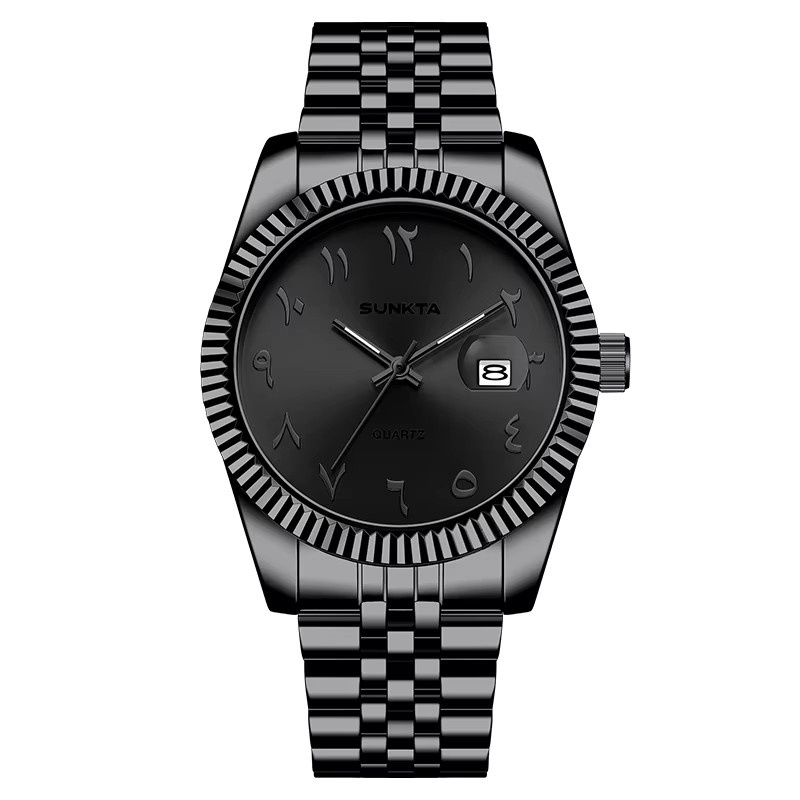 SUNKTA Armbanduhr, Quarz, Edelstahl, Schwarz, Herren - Bild 7