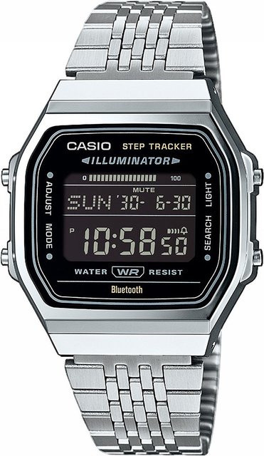 Casio Digitaluhr, Quarz, Edelstahl, Schwarz, 38 mm, Herren - Bild 1