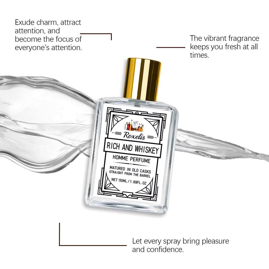 Roxelis Charm Whisky Herrenparfüm, 50 ml - Bild 2