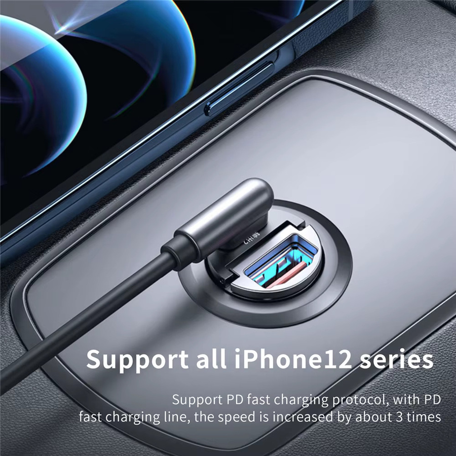 Mini-Autoladegerät mit 100W QC3.0 und zwei USB-C Anschlüssen für schnelles Laden, universeller Autoadapter für Xiaomi, Samsung und iPhone - Bild 4