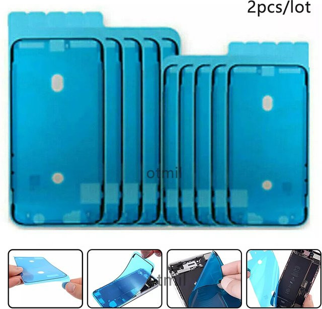10er Set Wasserdichte Klebedichtungen für Apple iPhone 11 12 13 Pro X XR XS Max 6S 7 8 Plus zur Reparatur des Bildschirmrahmens - Bild 1