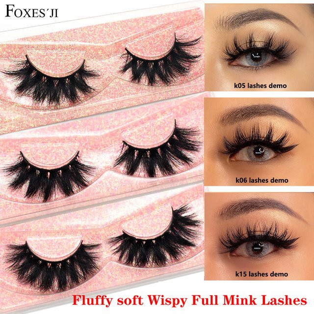 FOXESJI Falsche Wimpern, Wispy Nerz, Volumen, Unisex - Bild 1