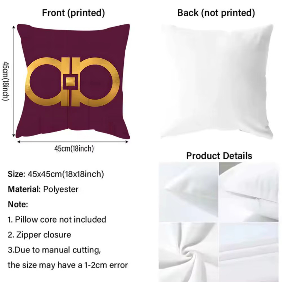 F-FerragamoS Kissenbezug mit Muster in Schwarz für dein Sofa und Schlafzimmer - Bild 4