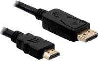 Delock DisplayPort auf HDMI Anschlusskabel Schwarz 3m mit vergoldeten Steckkontakten - Bild 1