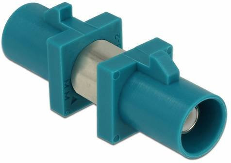 Delock 89858 HF-Adapter FAKRA Z zu FAKRA Z Anschluss, Farbe: Wasserblau - Bild 1