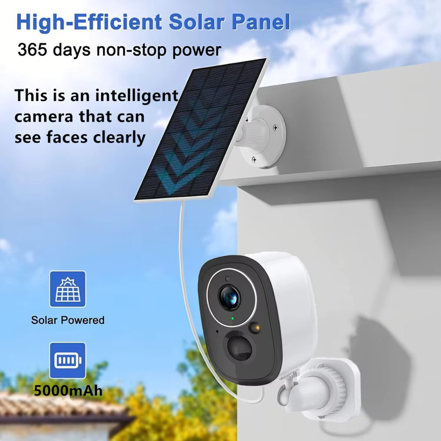 Tuya Smartlife 5MP Solar WLAN Außenkamera in Weiß mit PIR Menschenerkennung und Akku-Sicherheitssystem - Bild 2