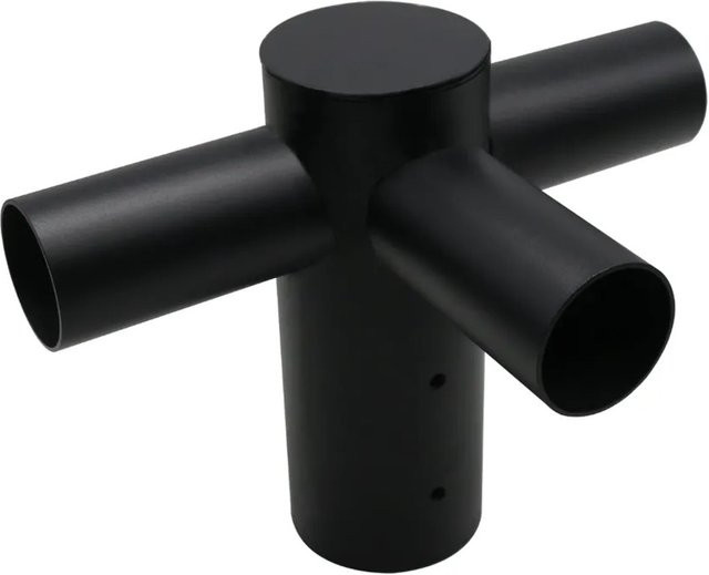 ENOVALITE Straßenleuchten Adapter 3-Fach Schwarz aus Stahl 80 zu 60mm Fixierung - Bild 1