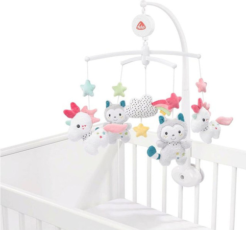 Fehn Musik-Mobile Aiko & Yuki Spieluhr mit Stofftieren für dein Baby in Mehrfarbig