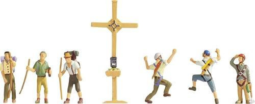 NOCH Bergwanderer mit Gipfelkreuz bemalt, stehend - Bild 1