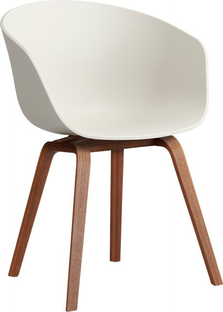 HAY About A Chair AAC 22 mit Armlehnen in Beige aus Polypropylen und Holz - Bild 1