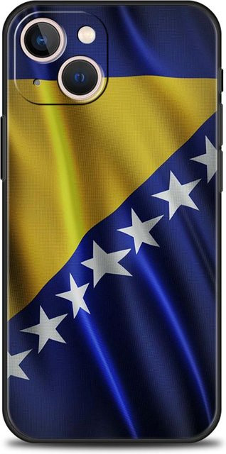 Stoßfeste Silikon-Handyhülle mit Bosnien und Herzegowina Reisepass Design für iPhone 16 15 14 13 12 Pro Max 11 7 8 Plus XS XR in Blau - Bild 1