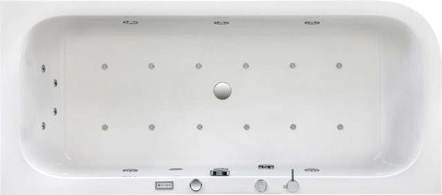 Ottofond Whirlpool-Komplettset Spirit Weiß mit Farblichttherapie, Air-Jets, Water-Jets und Wasserheizung, links, B/T/H: 180 x 80 x 60 cm - Bild 1