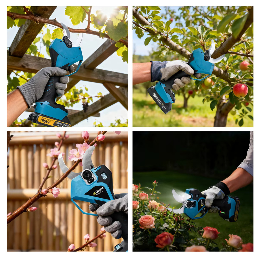 Gisam Bürstenlose elektrische Astschere mit 60mm Messer für Makita LXT 18V Akku in Blau - Bild 2