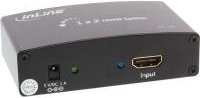InLine 2-fach HDMI Splitter Verteiler in Schwarz, 4Kx2K kompatibel - Bild 1