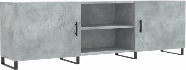 vidaXL TV-Schrank in Betongrau aus Holzwerkstoff und Eisen, B/T/H: 150 x 30 x 50 cm - Bild 1