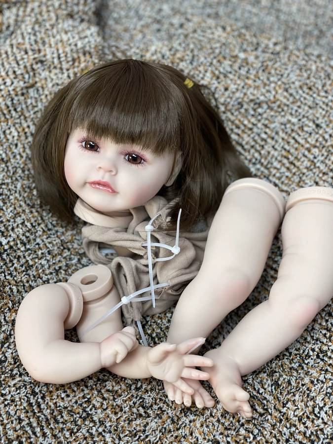 AnjoDoll Sue-Sue Bebe wieder geborene Puppen-Kits, mit Haar Perücke, 18 Zoll - Bild 2