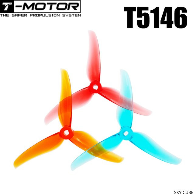 T-Motor T5146 5 Zoll 3-Blatt-Propeller, 2 Paar, Orange, Kunststoff - Bild 1