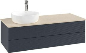 V&B Waschtischunterschrank Antao mit Frontstruktur und Beleuchtung, lackiert, B/T/H: 120 x 50 x 50 cm - Bild 1