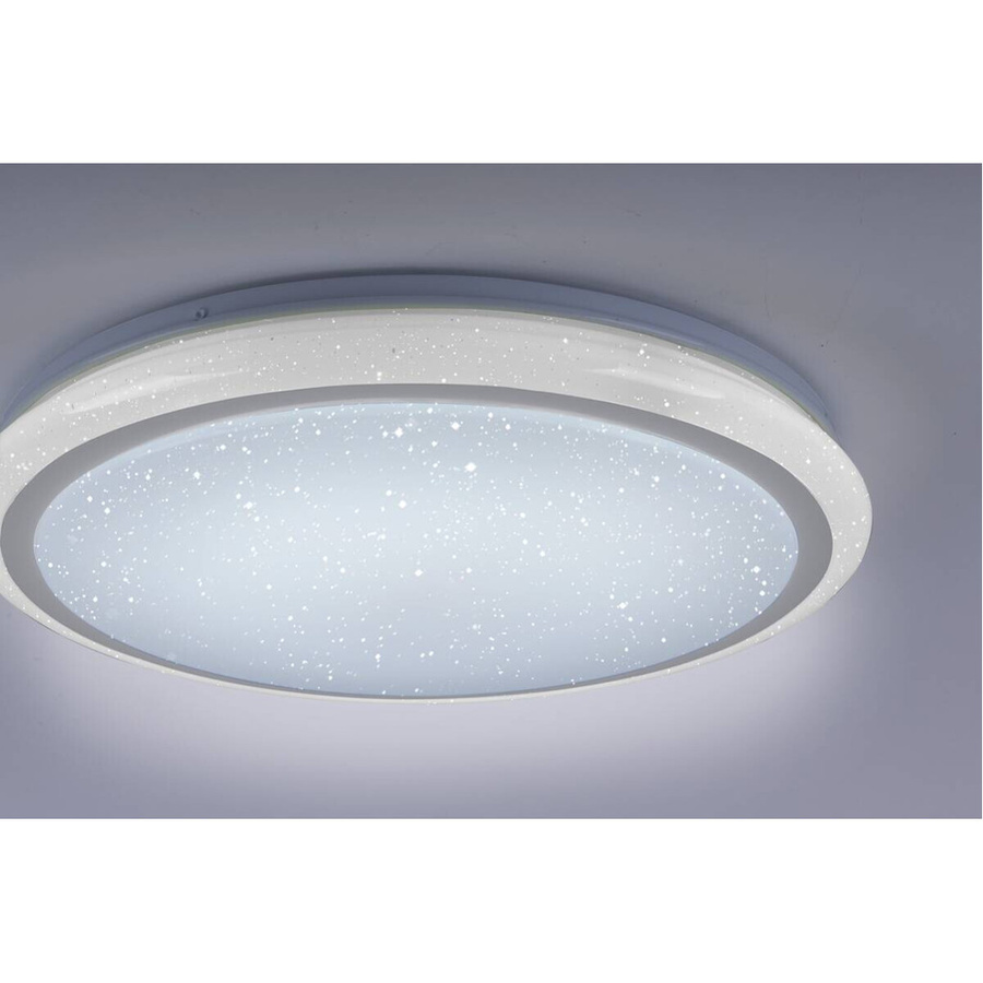 Just Light LED Deckenleuchte in Weiß mit Fernbedienung und RGBW-Funktion, Durchmesser: 40 cm, Höhe: 7,5 cm - Bild 1