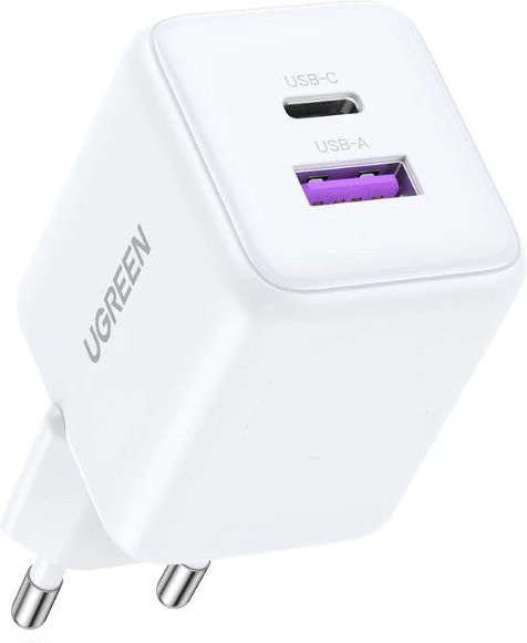 UGREEN X516 Netzladegerät mit 30W, 3A, 1 x USB-A und 1 x USB-C, Weiß - Bild 1
