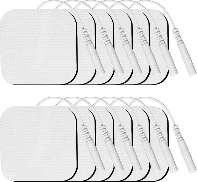 Raiuleko TENS Elektrodenpads für Muskelstimulator und Akupunktur, EMS Elektroden-Patches mit Aufklebergel, Größe: 4 x 4 cm und 5 x 5 cm - Bild 1