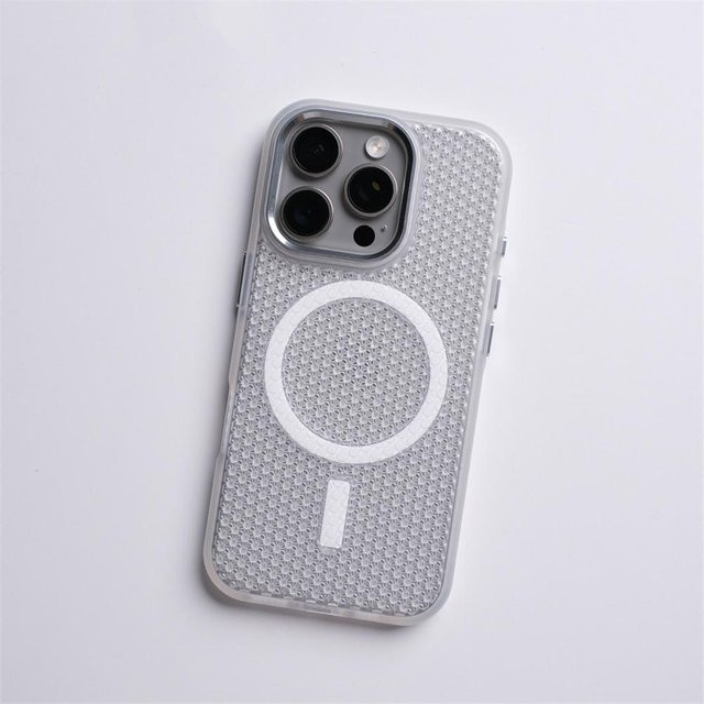 UEDESHENG Magnetische Hülle für iPhone 16 Pro Max 15 14 13 12, Stoßfeste Hohlkammer-Schutzhülle mit Wärmeableitung und MagSafe Unterstützung, Transparent - Bild 1